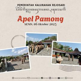 Apel Pamong Kalurahan Rejosari, Senin, 6 Oktober 2025